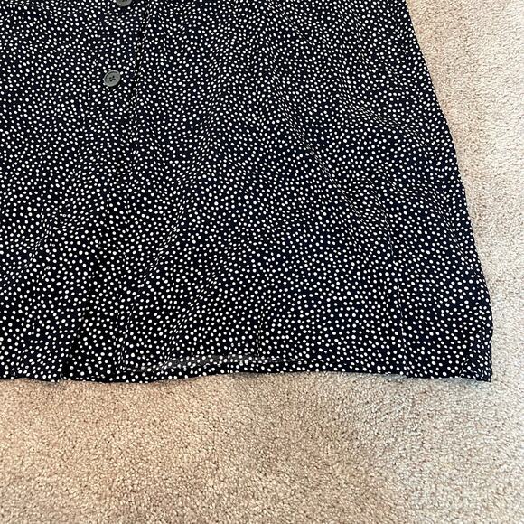 NWT Gap Women's Midi Button Down Skirt Dark Blue White Polka Dot Size 6 - Picture 5 of 6